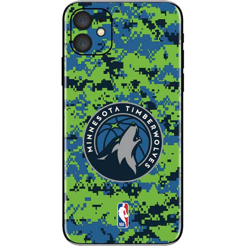 NBA Minnesota Timberwolves Digi Camo iPhone 11 Skin